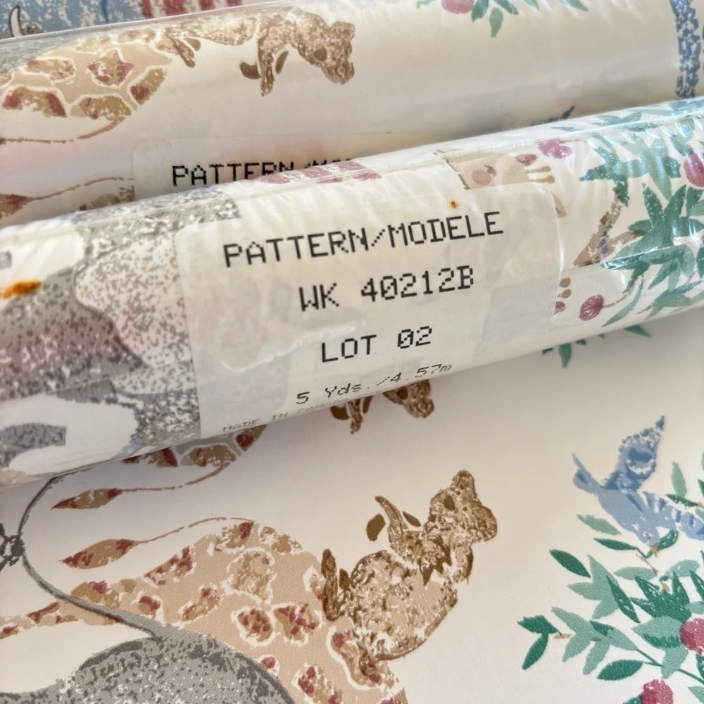 VTG Two by Two Noah's Ark Wallpaper Border 5 YD X 9